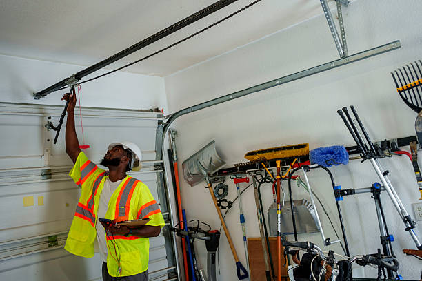 Professional Garage Door Panel Replacement technician working in Door County County, WI